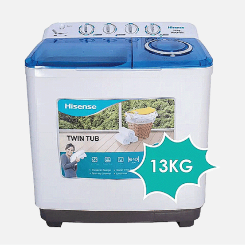 WASHING MACHINE TWIN TUB 13.5KGS WHITE SEMI-AUTO